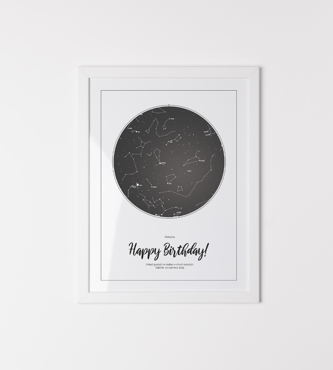 Mapa gwiazd - idealny prezent na urodziny
