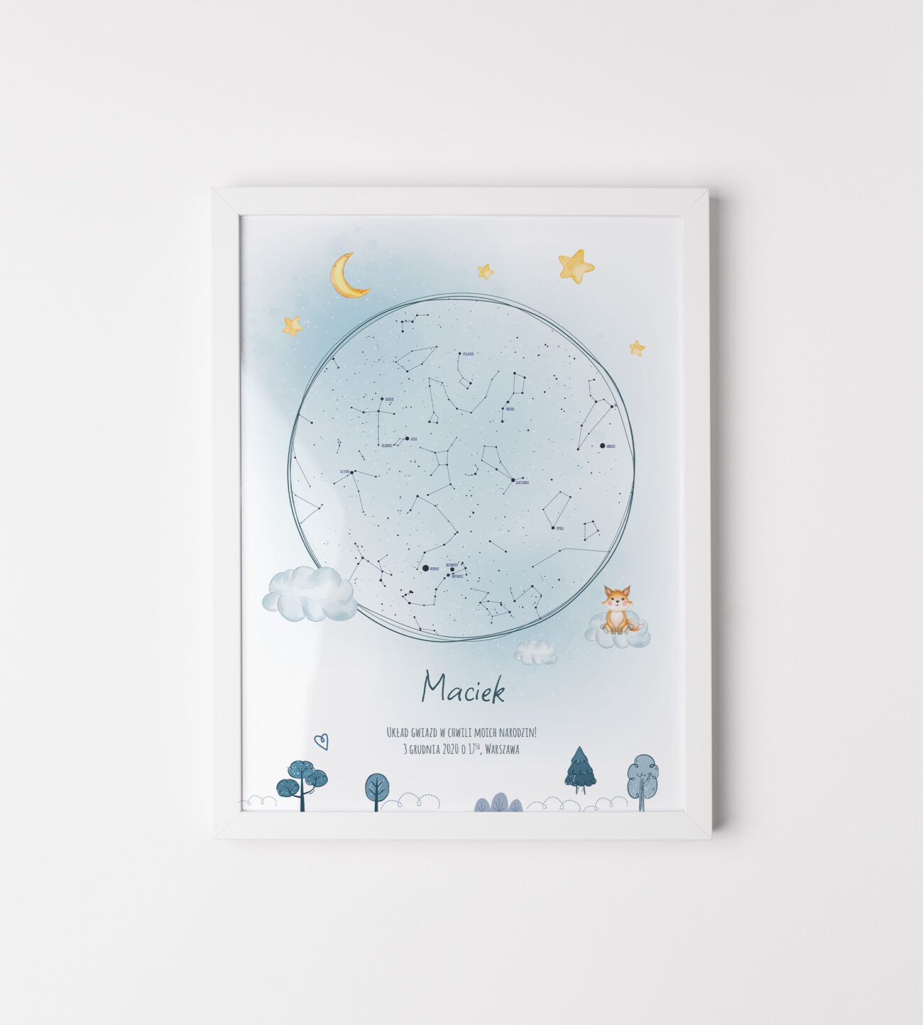 Mapa gwiazd: prezent dla noworodka